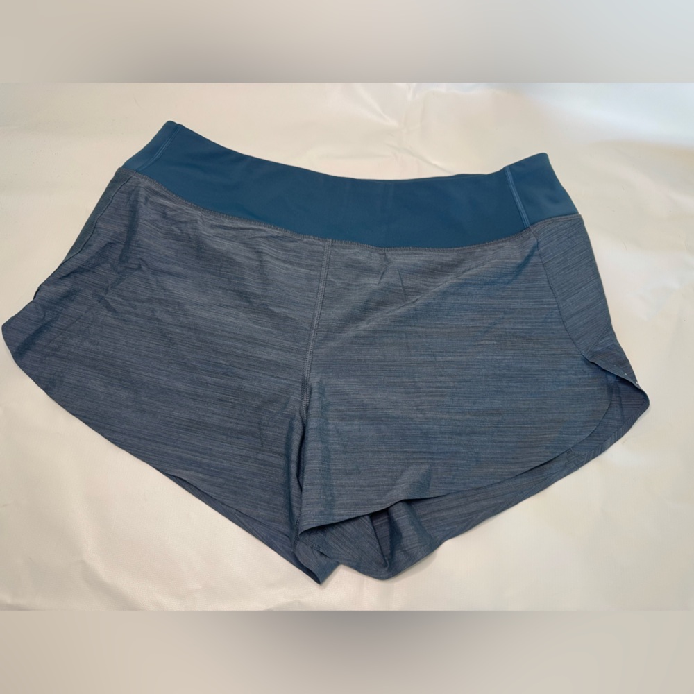Athleta Blue Run With It 3.5 Athletic Shorts